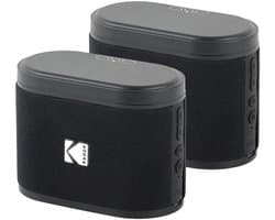 Kodak SoundBrix Bluetooth Speaker – Draadloze Muziek Box –5W RMS - 2pcs – Zwart