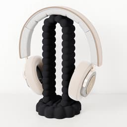 Headset houder zwart - Fleuriek koptelefoon houder - Headset stand bureau accessoire - Headphone stand - Game accessoires voor koptelefoon — thumbnail 1
