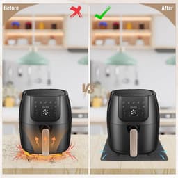 4x Air Fryer Mat 44x30cm - Hittebestendige matte - Hitte-Isolerende Placemats - Beschermmat - Hittebestendige en Vuurvaste Keukenmat voor Apparaat - Waterdicht en Antislip - Keuken Accessoire - Geschikt voor Airfryer Koffiezetapparaat Keukenblad — thumbnail 3