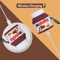 okido - Hoesje geschikt voor Airpods 4 - Nutella siliconen case voor Airpods - Case geschikt voor Apple AirPods 4 - Airpods hoes — thumbnail 3