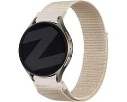 Bandz Smartwatch bandje 18mm nylon 'Easy fit' - geschikt voor Huawei Watch GT 5 Pro - 42mm / GT 5 - 41mm / GT 4 - 41mm / Watch 5 - 42mm - Fossil Gen 5e - 42mm / Gen 6 - 42mm - Withings ScanWatch Light / Steel HR - 36mm (sterrenlicht)