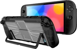 YONO Grip Case geschikt voor Nintendo Switch 2 - Ergonomische Cover met Standaard - Zwart — thumbnail 1