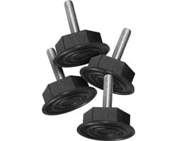4x Dparts stelvoetjes - M8 x 35mm - vaste stelschroef - stelvoeten - verstelbaar stelvoet - verstelbare pootjes - stelpootjes - stelpoot o.a. voor wasmachine en droger