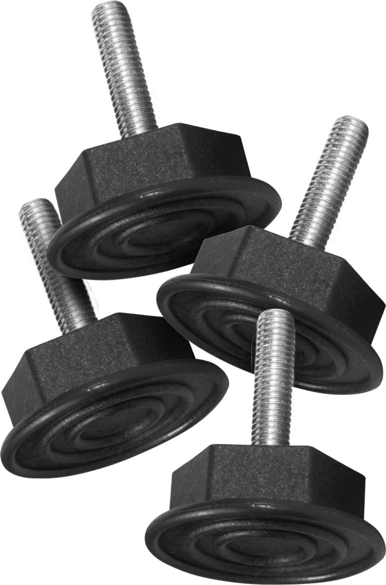 4x Dparts stelvoetjes - M8 x 35mm - vaste stelschroef - stelvoeten - verstelbaar stelvoet - verstelbare pootjes - stelpootjes - stelpoot o.a. voor wasmachine en droger — afbeelding 1