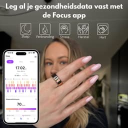 Focus® S2 Smart Ring - Zwart - Maat 12 - AI Coach - Hartslag - Menstruatiecyclus - Slaap Monitor - Herstelscore - Slimme Ring - Sport Prestatie - Stappenteller -IP68 Waterdicht - O2 Meting - Dames - Heren - Wearables - Oplaad Case - beschermring — thumbnail 2