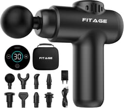 FITAGE Massage Gun Mini - Professioneel Massage Apparaat - Massageapparaat Massagegun - Massage Pistool - Zwart — thumbnail 1