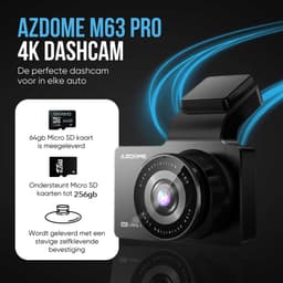 AZDome M63 Pro 1CH 64gb dashcam - Ultra 4K resolutie - 170 graden kijkhoek - Wifi - Gps - Parkeermodus - Inclusief 64gb Micro SD kaart - 3,0 inch Ips Lcd - dashcam voor auto — thumbnail 10