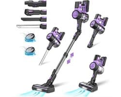 WNHB® Draadloze Steelstofzuiger – 30KPa Zuigkracht – 300W Motor – Opvouwbaar en Snoerloos – 24V Li-ionbatterij – Met Accessoires