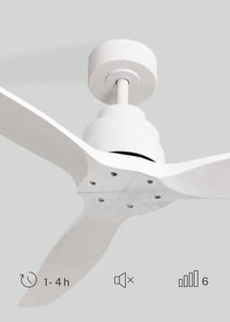 CREATE - Plafondventilator 40W silent Ø132 cm - Met Wifi - Met Afstandsbediening - 6 Snelheden - Timer - Zomer/Winter functie - Wit - WIND STYLANCE — thumbnail 5