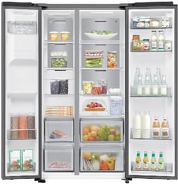 Samsung RS70F65KEF - Amerikaanse Koelkast - Vrijstaand - Zwart - Smart things - No Frost - 36 dB - Water dispenser - IJsmaker - IJsblokjesautomaat — thumbnail 4