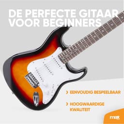 Elektrische gitaar met gitaar versterker - MAX Gigkit - 4/4 - Perfect voor beginners - incl. gitaar stemapparaat, gitaartas en plectrum - Sunburst — thumbnail 4
