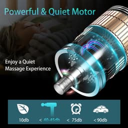 Diepe weefselmassage, elektrische rugspiermassage, nekpijnmassage, handmassage, 6-koppige percussiemassage (grijs) — thumbnail 5
