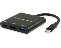 Conceptronic DONN01B laptop dock & poortreplicator USB 3.2 Gen 1 (3.1 Gen 1) Type-C Zwart