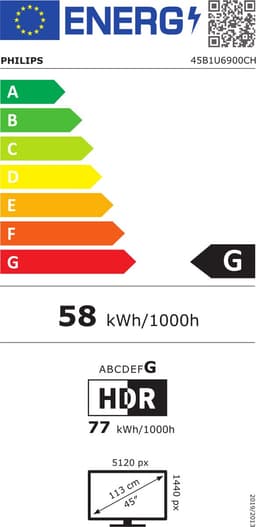 Philips 6000-serie 45B1U6900CH/00 LED-scherm 113 cm 5120 x 1440 pixels ultrawide dual quad HD zwart — thumbnail 5