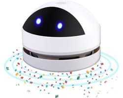 Crrynuo Desktop Stofzuiger - USB Draadloze Mini Stofzuiger - Draagbare Draadloze Mini Stofzuiger - Hoge Zuigkracht - 120 Minuten Gebruiksduur - Geschikt voor Desktop-Kantoor en Auto