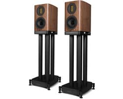 Wharfedale EVO 5.1 Boekenplank Speakers met stands - Hifi Stereo Set - Passieve Speaker - 2-Weg Luidsprekers - Walnoot