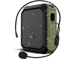 WNHB® Spraakversterker - Draagbare bluetooth microfoon met opnamefunctie - 18W waterdicht - 4400mAh accu - Voor buiten lesgeven presenteren gidsen