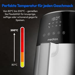 MEDION L Airfryer P40 - 4,7 L - 1500 W - 8 programma’s - Wit — thumbnail 2