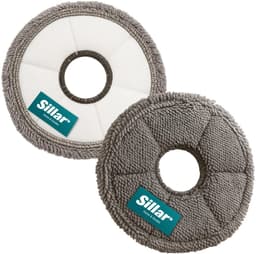 Sillar, set 8 dweilpads, microvezeldoek, geschikt voor Xiaomi S10 S20 X10 X20 L10 L20 X30 X40 X50, vervanging RMP7 / RMP8, herbruikbaar, diameter 13.5cm — thumbnail 2