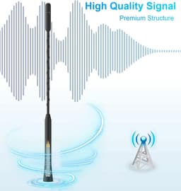 Krachtige autoantenne - Universele autoradioantenne voor alle automodellen - Hoge kwaliteit FM DAB-ontvangst autoradioantenne - 28CM dakantenne — thumbnail 2
