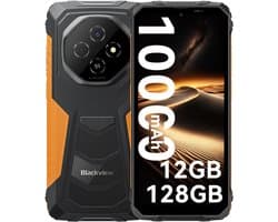 Blackview FORT 1 - Robuuste Smartphone - 12 GB RAM - 128 GB ROM - 6,56 inch - 10000 mAh - Robuuste telefoon - Android 15 - GPS - Oranje
