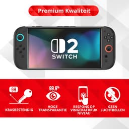 3X Screen protector - Screenprotector Geschikt voor Nintendo Switch 2 - 9H Tempered Glass - Beschermglas - Glasplaatje - Dock Friendly - Met Installatiekit — thumbnail 7