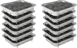 Wegwerp Barbecue met Houtskool – 12 Stuks – Instant BBQ voor Camping, Balkon, Picknick of Festival – Inclusief Rooster – Houtskool BBQ – BBQ Kopen — thumbnail 1