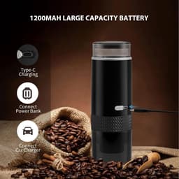 Koffiezetapparaat voor buitenfeesten, reizen, draagbare koffiemachine, compatibel met K-cupcapsules, gemalen koffie, handkoffiezetapparaat, handmatig bediend voor kamperen en wandelen — thumbnail 2