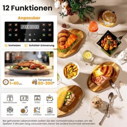 RFWR® XL Heteluchtfriteuse met 8,5 Liter Capaciteit en LED-Touchscreen | 12 Functies en Kijkvenster — thumbnail 8