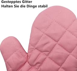 Extra dikke hittebestendige ovenwanten (1 paar) - Voor ovens, airfryers en hete pannen - Anti-verbranding - Roze — thumbnail 4