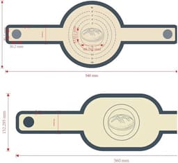 2 stuks Bakmat voor Nederlandse Oven-Lange Handvatten Deeg Mat-Broodslinger-sling bakmat-Siliconen- Broodbakmat-voor airfryer, oven en magnetron — thumbnail 5