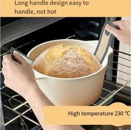 2 stuks Bakmat voor Nederlandse Oven-Lange Handvatten Deeg Mat-Broodslinger-sling bakmat-Siliconen- Broodbakmat-voor airfryer, oven en magnetron — thumbnail 4