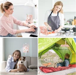 RFWR® Stille Tafelventilator 3000 mAh USB met 5 Snelheden - Draaibare Mini Ventilator voor Kantoor en Camping — thumbnail 5