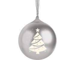 EPOK - Lichtgevende Kerstbal met Bluetooth Speaker en Kerstmuziek - Zilver