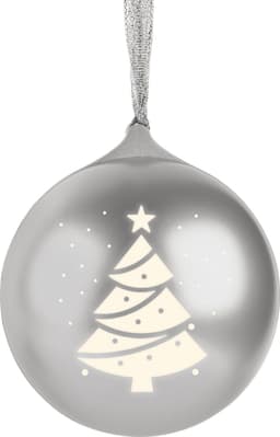 EPOK - Lichtgevende Kerstbal met Bluetooth Speaker en Kerstmuziek - Zilver — thumbnail 1