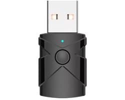 USB Bluetooth 5.2 Audio Adapter - 2-in-1 Transmitter en Receiver - zender en ontvanger - Inclusief 3.5mm AUX Kabel - Voor o.a. PC, TV en Speakers - zwart