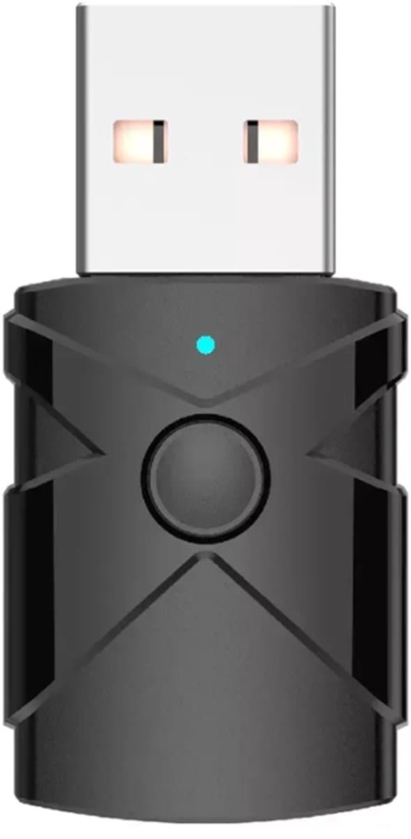 USB Bluetooth 5.2 Audio Adapter - 2-in-1 Transmitter en Receiver - zender en ontvanger - Inclusief 3.5mm AUX Kabel - Voor o.a. PC, TV en Speakers - zwart — afbeelding 1