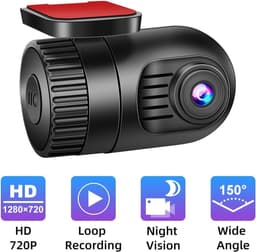 Kogelkop-rijrecorder, geschikt voor de meeste auto's, klein en gemakkelijk te gebruiken，HD Dashcam voor de meeste auto's — thumbnail 3