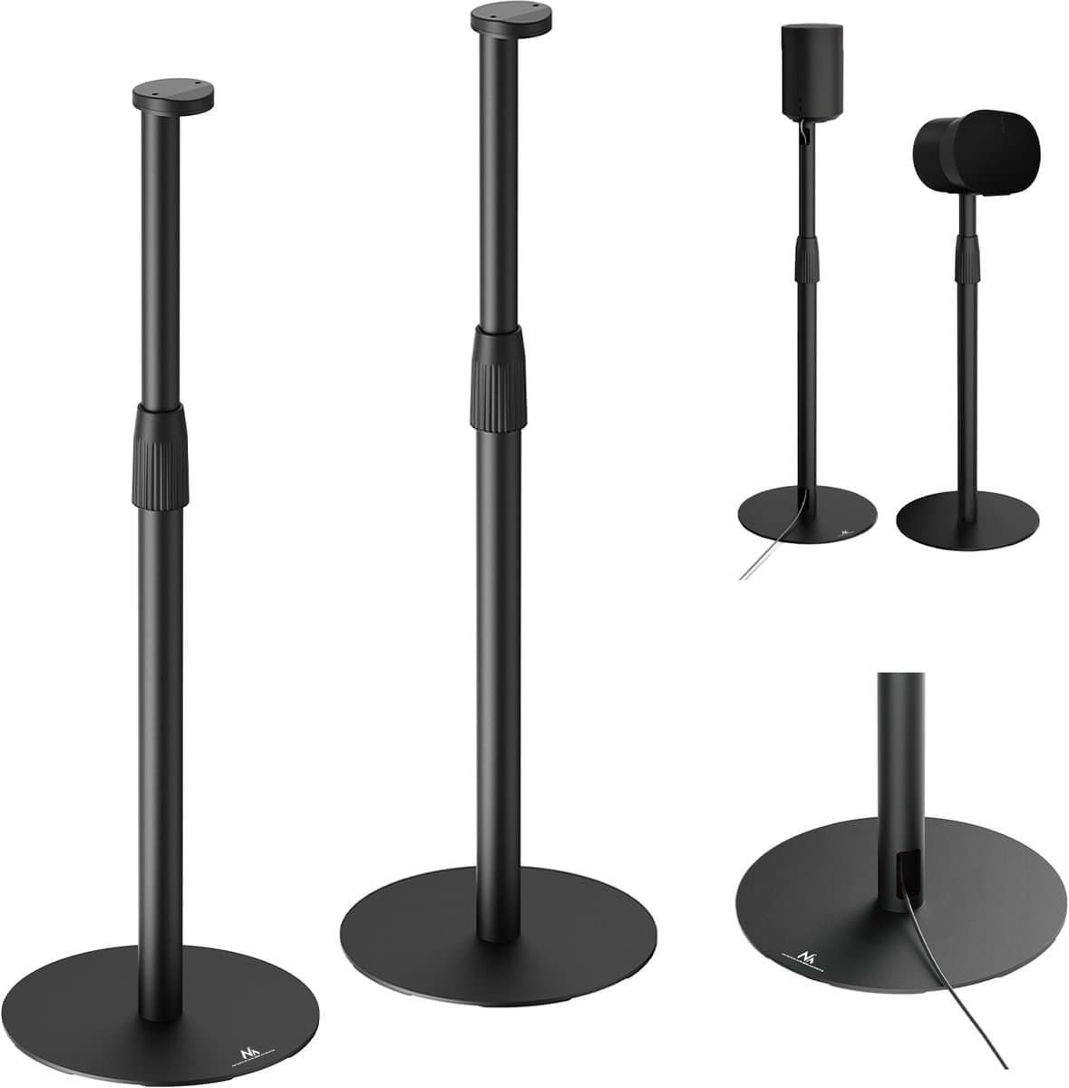 Maclean - 2x Speaker stands - vloerbevestiging, Sonos Era 100 & 300, MC-496 — afbeelding 1