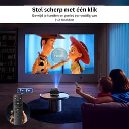 Mini Beamer - Film Projector met Bluetooth - Draagbare Beamer - 4K Kwaliteit - Zwart — thumbnail 4