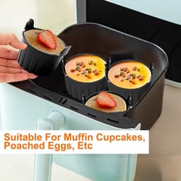 4pcs Silicone Moulds - Air Fryer Nonstick Oven Moulds - Keuken Accessoires - Herbruikbare Silicone Insert Pot Liner voor Baking Pudding en Eieren — thumbnail 4