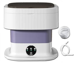 10L Grote Grensoverschrijdende Opvouwbare Wasmachine met Groot Ondergoed, Sokken, Babykleding en Kleine Mini Wasmachine (Paars) — thumbnail 3