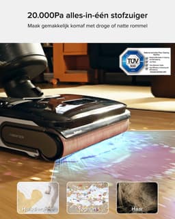 Roborock F25 BX-Vloerreiniger-Nat Droog Stofzuiger-Elektrische dweil–20000 Pa–Slimme vuildetectie–5 Minuten Snel Drogen–4 Modi–180° Platliggend–90 °C reiniging bij hoge temperatuur–LED Display — thumbnail 5