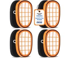 DEGG® - 4x filter geschikt voor Philips speedpro max aqua 7000 en 8000 series - steelstofzuiger - schuimfilter - vervangt fc5005/01 - cp0663/01 - cp1100/01 - wasbaar - multipack