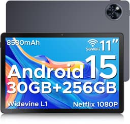 DOOGEE TAB U11 Pro - Tablet - Tablette - 30GB RAM + 256GB ROM(2TB/TF) - 8580 mAh - 11 Inch 1080P 90 Hz - Dubbele luidspreker - T7200 Octa Core - 13MP Camera - 5G WIFI - Face ID - 7.9 mm Metallic Body - Grijs — thumbnail 1