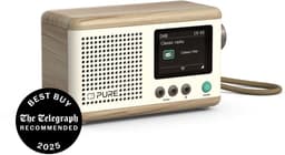 Pure Classic Mini Cotton Wit/Eiken, portabel DAB+ radio met Bluetooth — thumbnail 1