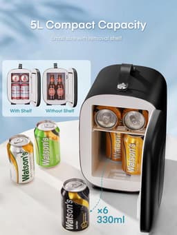 Lexium Mini Fridge for Drinks - Kleine Koelkast - Mini Koelkasten - Minibar - Mini Fridge - Mini Koelkast - Mini Koelkastje - — thumbnail 5