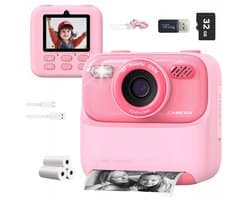 Kids Print Camera - Multifunctionele digitale camera - Roze - Direct printen