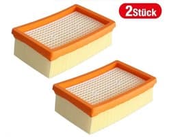 2x HEPA Filters Geschikt voor Kärcher MV4 MV5 MV6 WD4 WD5 WD6 – Vervangende Vlakfilters – 160x100x50 mm – Voor Nat- en Droogzuigers – Duurzaam Stofzuigeraccessoire