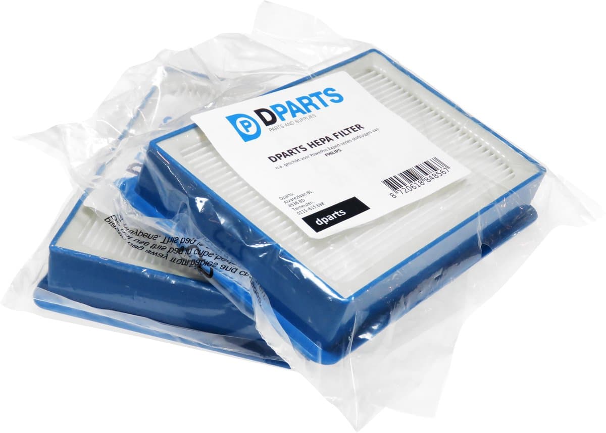 2x Dparts H11 HEPA filter geschikt voor Philips stofzuiger - voor PowerPro Expert series - hygiënefilter hepafilter allergiefilter stofzuigerfilter - nr. fc6042 fc6042/01 - fc8003 fc8003/01 - 432200494461 - CP0618/01 — afbeelding 1